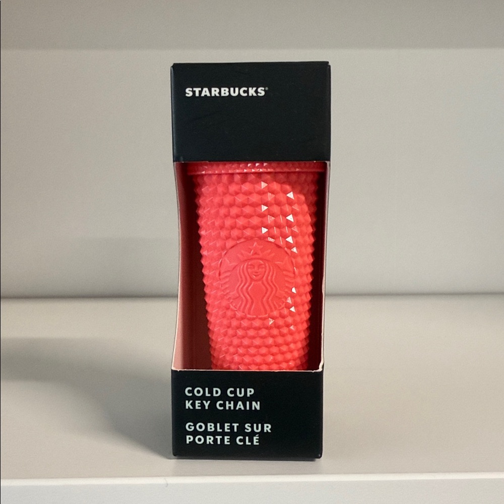 Starbucks Key Chain 2022 Dragon Fruit Studded Coral